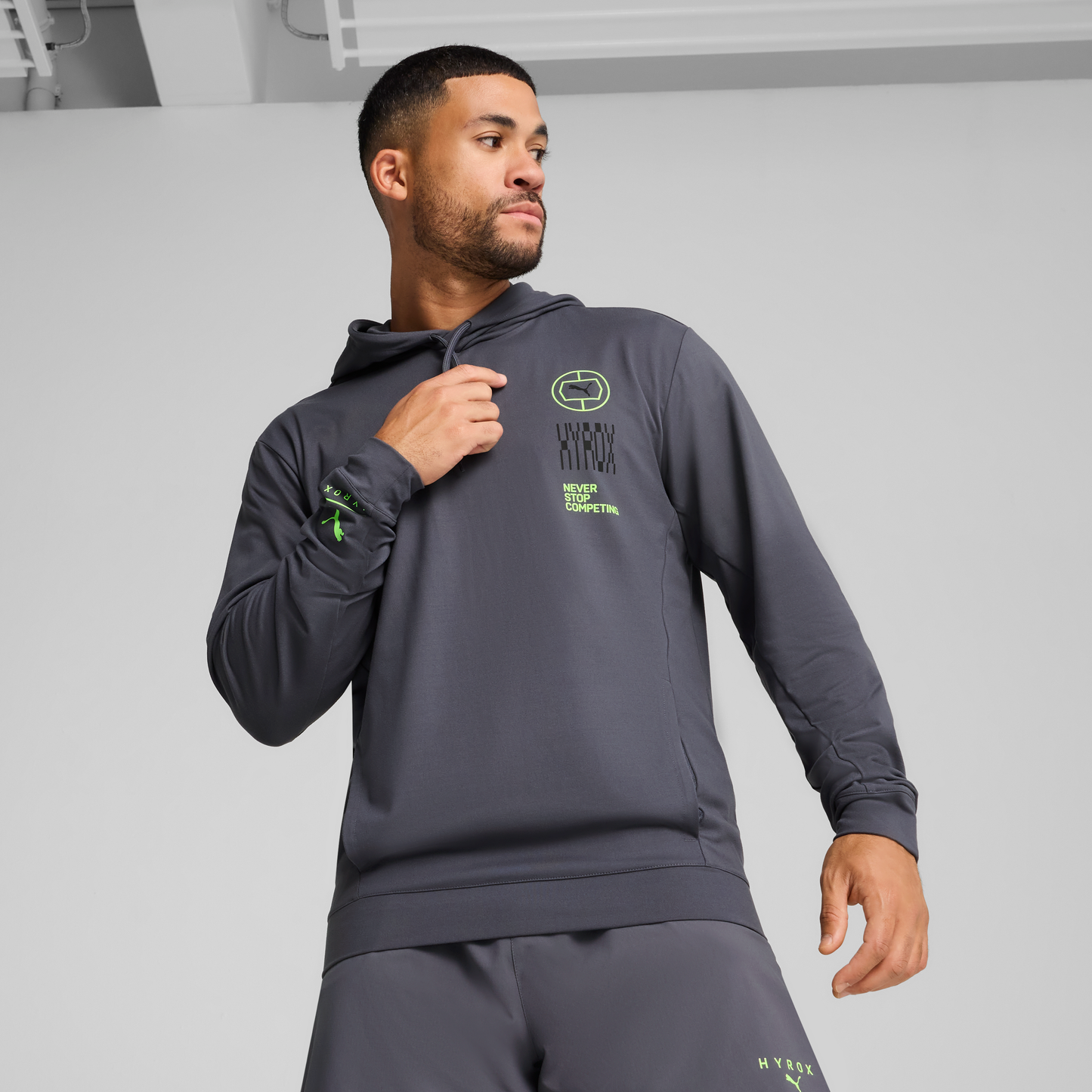 M HYROX Cloudspun Hoodie - galactic gray