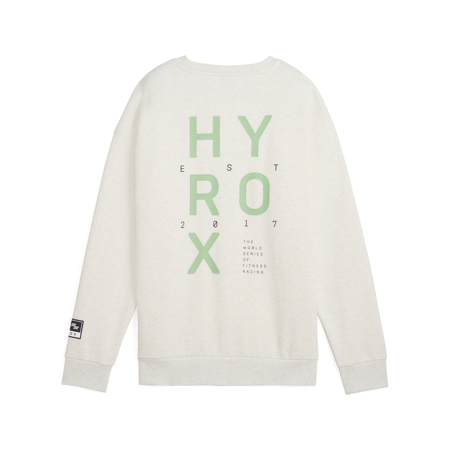 HYROX x PUMA Graphic Crew FL - Puma White Heather