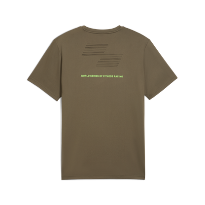 M PUMA X HYROX CLOUDSPUN TEE - LODEN GREEN