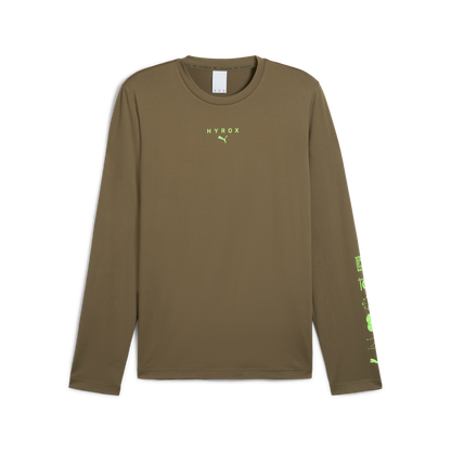 M PUMA X HYROX CLOUDSPUN LS TEE - LODEN GREEN