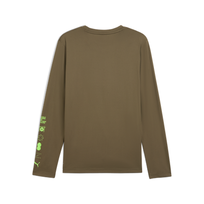 M PUMA X HYROX CLOUDSPUN LS TEE - LODEN GREEN