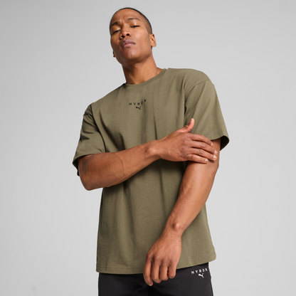 M PUMA X HYROX M OVERSIZE TEE - LODEN GREEN