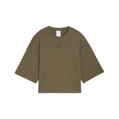 W PUMA X HYROX OVERSIZE TEE - LODEN GREEN