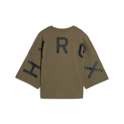 W PUMA X HYROX OVERSIZE TEE - LODEN GREEN