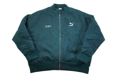 T7 SHINY BOMBER JACKET - MALACHITE