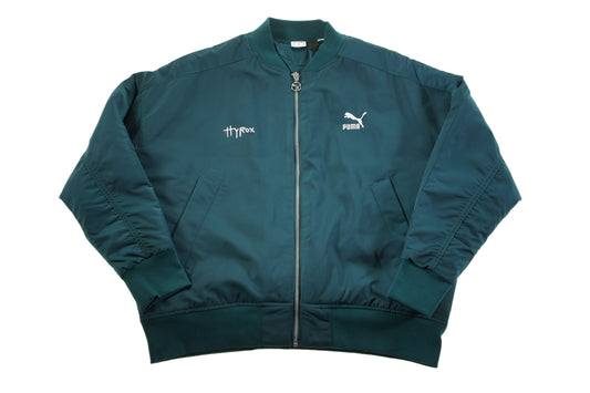 T7 SHINY BOMBER JACKET - MALACHITE